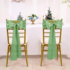 fani Sage Green Satin Chair Straps Bows,120 PCS 7x108 Inch,Chair Sash - Image 5