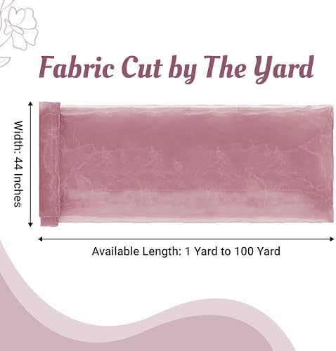 40 Yard Organza Fabric 44" Wide for Wedding Event Décor - Blush Pink - Image 2