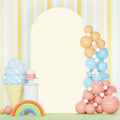 Spandex Arch Cover Ivory Wedding Arch Backdrop Covers 7.2FT Chiara Arch Stand Cover Arches Covers Stretchy Backdrops Fabric Covers for Happy Birthday Baby Shower Graduation Party Decor by PATYDEST