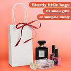 BagDream Mini Gift Bags with Handles 3.5x2.4x6.7 Inch White 100 Bulk Pack - Image 5