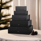 Extra Large Black Gift Box 5 Pack 19x16x6 Inches,Gift Boxs for Presents with Lid Magnetic Closure Collapsible,Groomsman Proposal Box,Birthday, Christmas,for Clothes and Large Gifts - Image 6