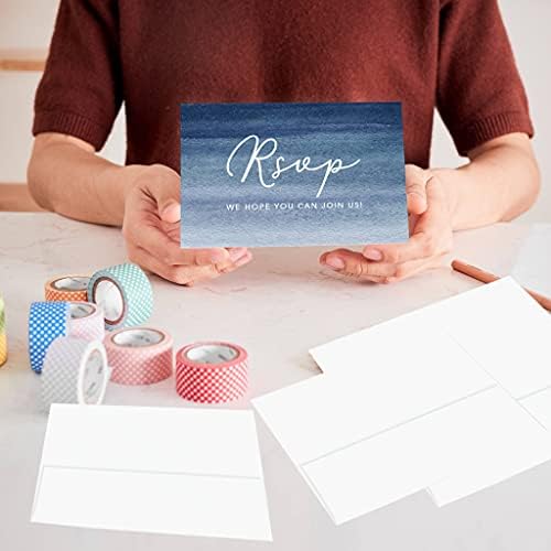 Andaz Press 56-Pack Personalized RSVP Postcards for Wedding Navy Blue Ombre Watercolor Cardstock Response Reply Cards for Bridal Shower Baby Shower Birthday Event Custom Date Return Address 4 x 6-Inch - Image 4