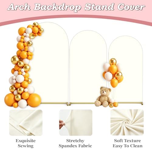 Arch Covers Set of 3(7.2FT+6.6FT+6FT), Arch Backdrop Stand Cover - Image 5