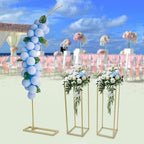 Metal Arch Backdrop Stand, 6.56FT Wedding Arch Ballon Stand with 2 Square Frame Stand Sets, Reusable Metal Ballon Column Kit, Balloon Arch Stand for Birthday, Wedding, Graduation, Baby Shower Party - Image 3