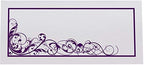 Scribble Vintage Swirl Place Cards, Eggplant, Set of 150, Pre-cut and Score - Image 3