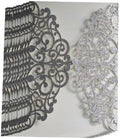 100pcs Silver Glitter Wedding Invitations Cards Covers,7"x4.9" by Unknown