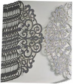 100pcs Silver Glitter Wedding Invitations Cards Covers,7"x4.9" by Unknown
