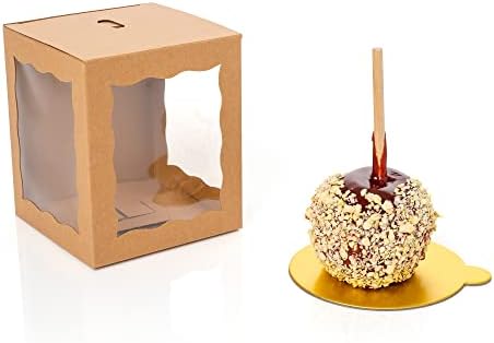 Dulcet Delights Candy Caramel Apple Boxes - For Caramel Apples, Candy Apples, Cookies and Chocolate - Gift Boxes for wedding, party, Baby Shower - Set of 25 - Brown - Image 5