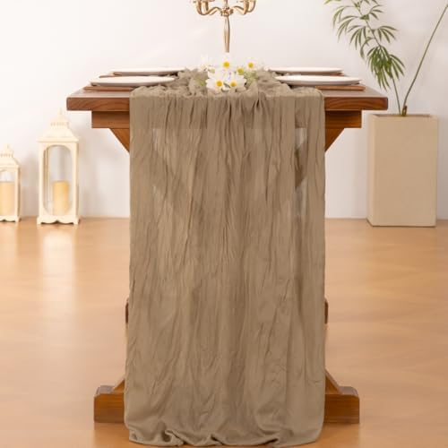 10 Pack Cheesecloth Table Runner Fall Boho Gauze Wedding Party Home Decor - Image 4