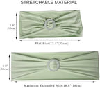 50pcs sage Green Spandex Chair Sashes, Durable Workmanship,Stretch Bows with Buckle Stretchable for Wedding Party Banquet Event Bridal Shower Birthday Celebration Decoration - Image 3