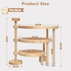 Cupcake Stand, Wood Cake Stand, Cupcake Display Stand, Wedding Cake Stands, 360°Rotatable Cupcake Stands for Party, 3 Tier Cupcake Stand, Cup Cake Tower Stand for Birthday Anniversary Party Decoration - Image 6
