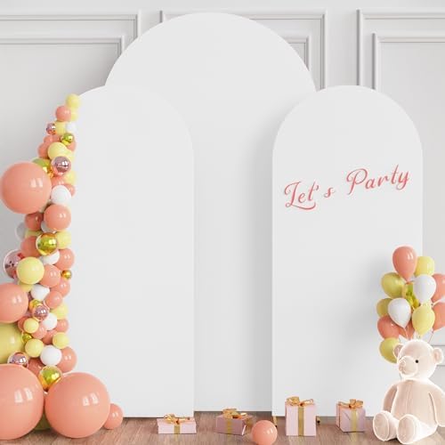 Wokceer White Arch Backdrop Covers Stretchy Backdrop 7.2FT, 6FT, 6FT - Image 3