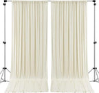 AK TRADING CO. 10 feet x 8 feet IFR Polyester Backdrop Drapes Curtains Panels with Rod Pockets - Wedding Ceremony Party Home Window Decorations - Ivory by Fabrics%7CEventDecor%7CCrafts%7CUpholsteryFoam