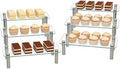 6 Pack Tempered Glass Display Stands Set, 13 Inch Rectangular Cake Stand by FESTLOVE