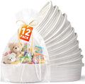 Small Woven Gift Baskets, 12 Pack White Rope Baskets with Gift Bags by Unknown