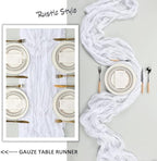 12 Pack 35 x 120 Inch White Table Runner Cheesecloth 10Ft - Image 5