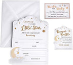 Lillian Rose Twinkle Little Star Theme Baby Shower Invitation Set, White by Lillian+Rose