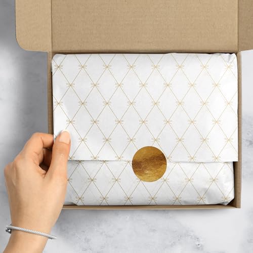 Jillson & Roberts Printed Unfolded Gift Tissue 20" x 30", Beautiful Bows, 240 Sheets - Image 4