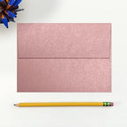 LUXPaper A7 Invitation Envelopes | Peel & Press | 5 1/4" x 7 1/4" | Misty Rose Metallic - Sirio Pearl | 84lb. Text | 500 Qty - Image 4