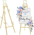 Novabright 39"-47" Baby Shower Adjustable Gold Easel Stand Wedding Welcome Sign Heavy Duty Metal Easel with 4 Display Modes 360° Rotating Hooks 4-tier Adjustable Display Stand, Art, Poster by Unknown