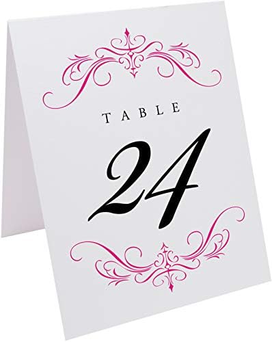 Classic Flourish Table Numbers, Fuschia, 1-60 - Image 2