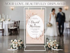 OLEEK Adjustable wedding welcome sign stand - Customizable design bundle for linen sign stand - wedding sign holder - welcome wedding sign - wedding signage with 6 Leather Hanging straps - Image 5