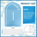 Baby Blue Acrylic Wedding Table Number 1-20 Set - Image 2