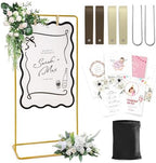 Wedding Welcome Sign Stand, Gold Sign Holder, Includes Design Bundle by Victawks