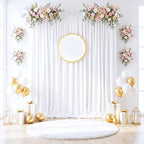 White Backdrop Curtains 10ftx10ft Wedding Polyester Photo Drapes - Image 6