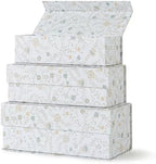 Soul & Lane - Decorative Storage Boxes with Lids, Set of 3, Ivory Lace by SoulLane