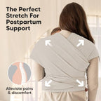 KeaBabies Baby Wrap Carrier, All in 1 Original Baby Carrier (Stone Gray) - Image 5
