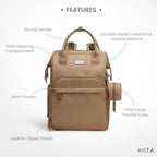 Diaper Bag Backpack, Multifunction Diaper Bag with Changing Station, Stylish Baby Bags, Large Unisex Diaper Backpack for Mom and Dad, Baby Registry Search, Portable Changing Pad – Coffee Brown - Image 2