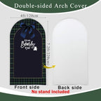 Tartan Plaid Bear Baby Shower Arch Backdrop Cover 7.2ft Party Decor - Image 2