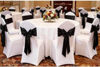 50 Pack Satin Black Chair Ribbons, Black Satin Chair Bows Sashes - Image 3
