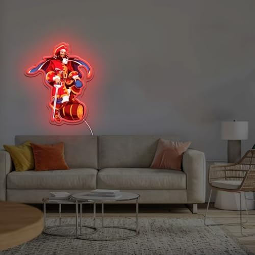 Captain Morga Neon Sign, Rum LED Neon Lights for Wall Decor Beer Signs for Man Cave Home Bar Beer Club Pub Bistro Party Decor Gift Dimmable USB Powered(15.74"*12.99") - Image 7