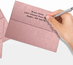 LUXPaper A7 Invitation Envelopes | Peel & Press | 5 1/4" x 7 1/4" | Misty Rose Metallic - Sirio Pearl | 84lb. Text | 500 Qty - Image 6