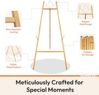 JEAWIWI Floor Easel Stand, Gold, 4-Tier Heavy Duty Metal for Wedding Sign - Image 3