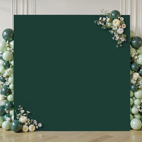 Square Backdrop Arch Cover Hunter Green 6.6FT x 6.6FT Square Arch Backdrop Covers Stretchy Spandex Fitted Square Backdrop Cover for Birthday Party Wedding Ceremony Banquet Decoration by Shillance