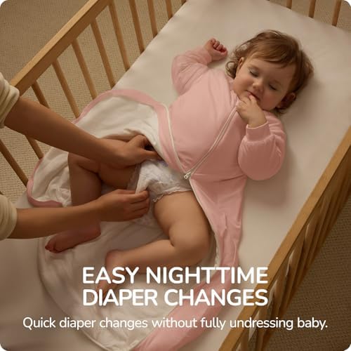 Rayon Made from Bamboo Sleep Sack 18-24 Months, Detachable Sleeves - Adjustable Warmth to Prevent Overheating, 1.0 TOG Breathable Wearable Blanket Toddler Sleeping Bag, Safe for Night Sleep - Image 5