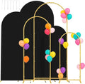 3 Metal Arch Backdrop Stands with Black Covers, 4/5/6FT by Laxwuqu