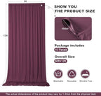 gogoparti 50ft x 12ft Burgundy Wrinkle-Free Backdrop Curtain for Wedding Parties, Thick Polyester 10 Panels 5x12ft for Wedding Birthday Baby Shower Halloween Photography Party Background - Image 6
