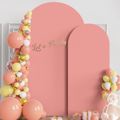 Wokceer Arch Backdrop Cover 7.2FT,6FT Dusty Rose Arch Covers Stretchy - Image 3