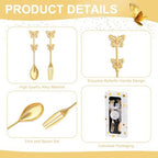 30 Pcs Wedding Forks and Spoon Set, Butterfly Coffee Teaspoon with Gift Box, Wedding Baby Shower Return Gift Tea Party Decoration Souvenir or Bridal Shower Favors for Guests - Image 3