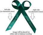 Personalized Ribbons Bows 25 for Wedding Bridal Shower Baby Favor, Party Favors, Quinceanera Anniversary Sweet 16 Custom Made Names (Turquoise) - Image 6