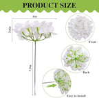 AVIVIHO 105 Pcs White Hydrangeas Artificial Flowers Bulk White Silk Flowers with Stems Realistic Fake Hydrangeas Heads DIY Floral Arrangements for Wedding Centerpieces Arch Party Home Decoration - Image 3