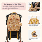 BabbleRoo Diaper Bag Backpack - Baby Essentials Travel Tote - Multi Function Water Resistant Diaper Bag, Travel Essentials Baby Bag with Changing Pad, Stroller Straps & Pacifier Case - Unisex, Safari - Image 6