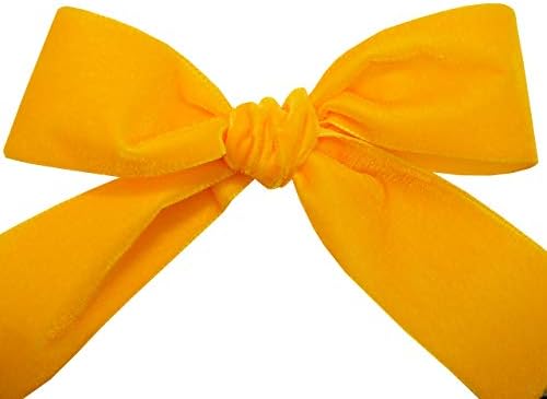 Morex Ribbon 012 Nylvalour Swiss Velvet Ribbon, Maize - Image 3