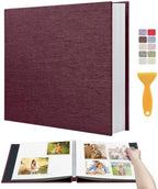 Large Photo Album Self Adhesive Scrapbook Album for 4x6 5x7 8x10 Pictures DIY Photo Book for Wedding, Anniversary, Christmas, Baby Shower, Ideal for Preserving Precious Moments by HoneyTolly