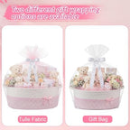 Colingmill Large Mother’s Day Gift Basket Empty 17”x13”x7.6” Storage Basket with Gift Bag Ribbon and Tulle Gifts Card Paper Filler for DIY Baby Toy Baskets with Handles - Image 5