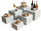 6PCS white Acrylic Buffet Display Risers 5in to 10in by Unknown